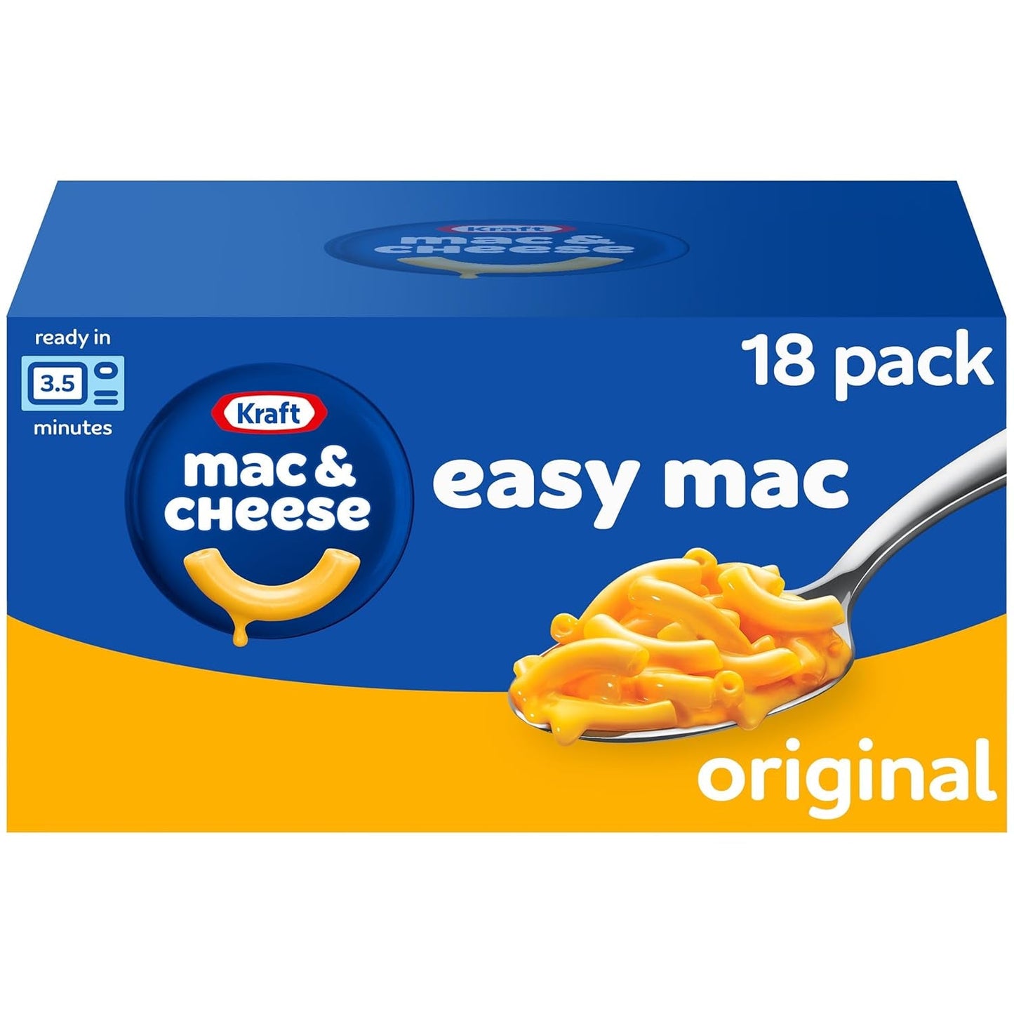 Kraft Easy Mac Original Macaroni & Cheese Microwavable Dinner (18 Ct Packets)(Packaging