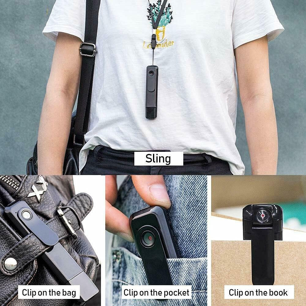 Mini Body Camera with Audio and Video Recording for Civilian Pocket Camera Portable Video Recorder Security Camera Wearable Police Cam Law Enforcement, No Wifi and App Needed