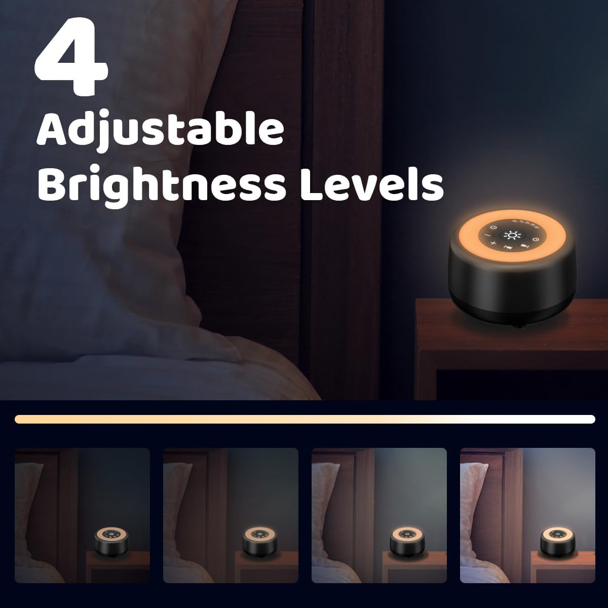 Sound White Noise Machine with 25 Soothing Sounds and 10 Colors Warm Night Light 4 Brightness Levels 32 Volume Levels 5 Timer and Memory Function Perfect for Baby Kids Adults Seniors Sleeping