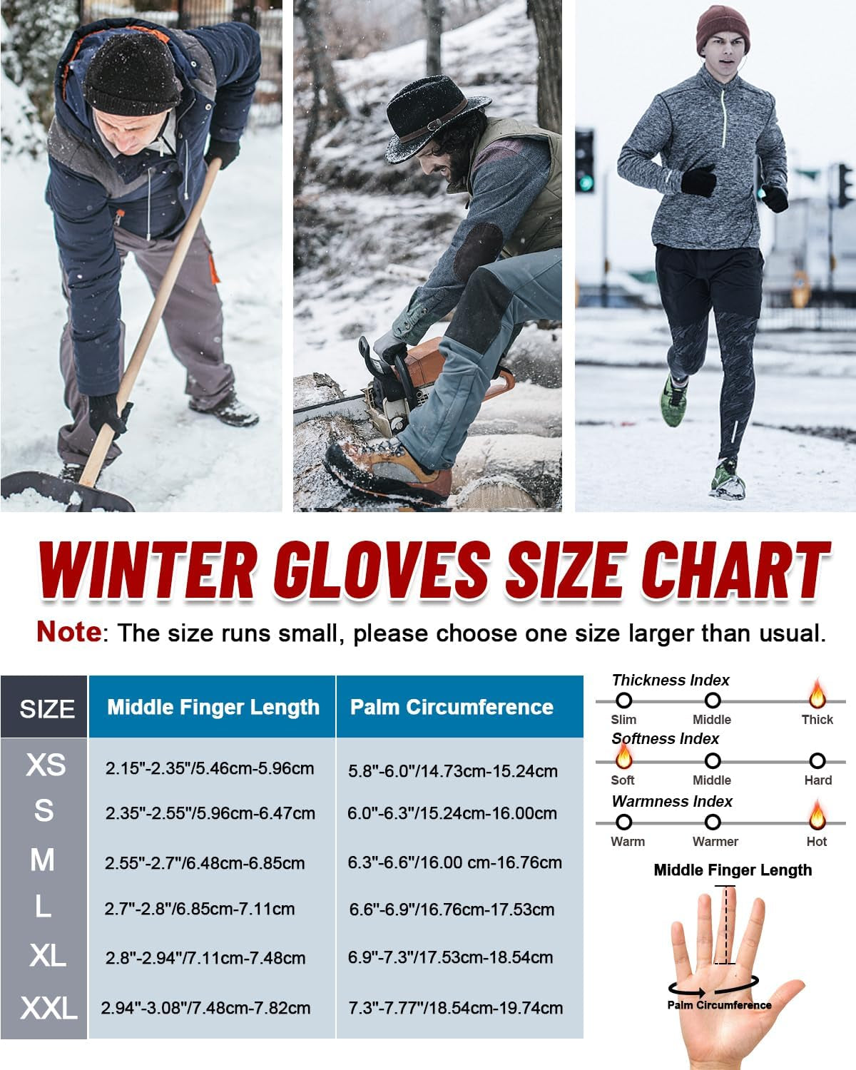 -10℉ 3M Completely Waterproof Gloves for Cold Weather, Winter Gloves 7 Layer Thermal Warm Men Women, Extreme Cold Gloves with 10 Touchscreen Fingers for Cycling Skiing Running Snow