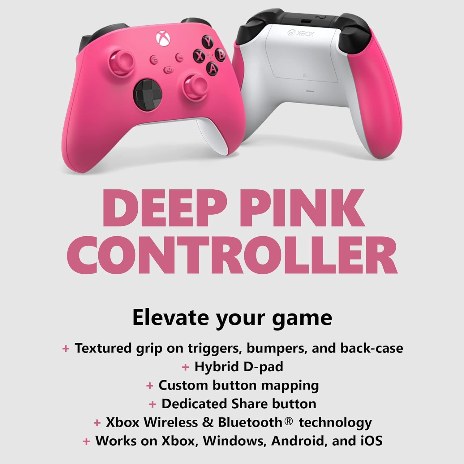 Core Wireless Gaming Controller – Deep Pink –  Series X|S,  One, Windows PC, Android, and Ios