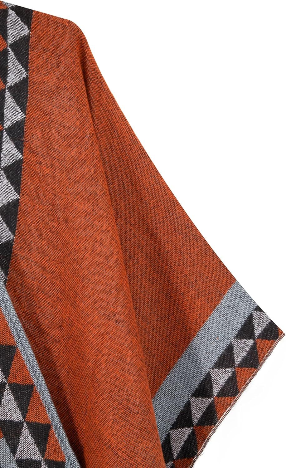 Women'S Printed Tassel Open Front Poncho Cape Wrap Shawl
