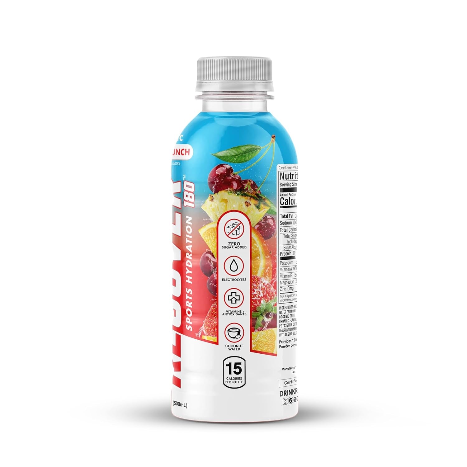 Revitalize Your Game: Organic Hydration Sports Drink - Sugar-Free, Low-Calorie, Vitamin-Infused Electrolyte Boost (Fruit Punch, 12-Pack)