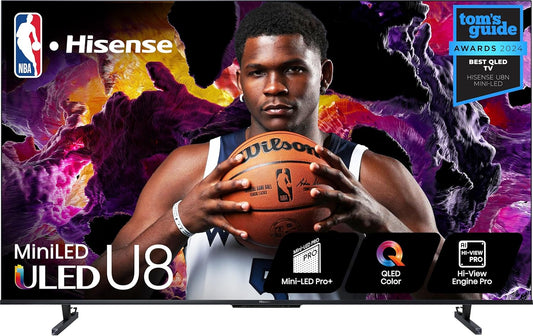 55-Inch Class U8 Series Mini-Led ULED 4K UHD Google Smart TV (55U8N, 2024 Model) - QLED, Native 144Hz, Full Array Local Dimming, Game Mode Pro, Alexa Compatibility