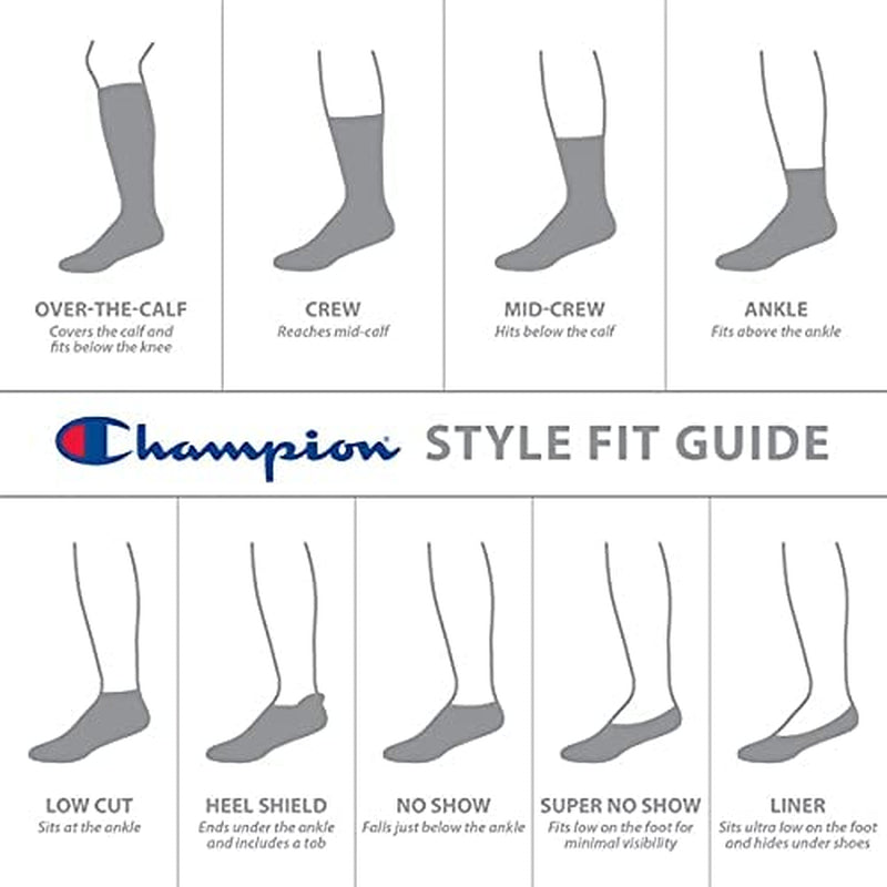 Men'S Double Dry Moisture Wicking Crew Socks; 6, 8, 12 Packs Available