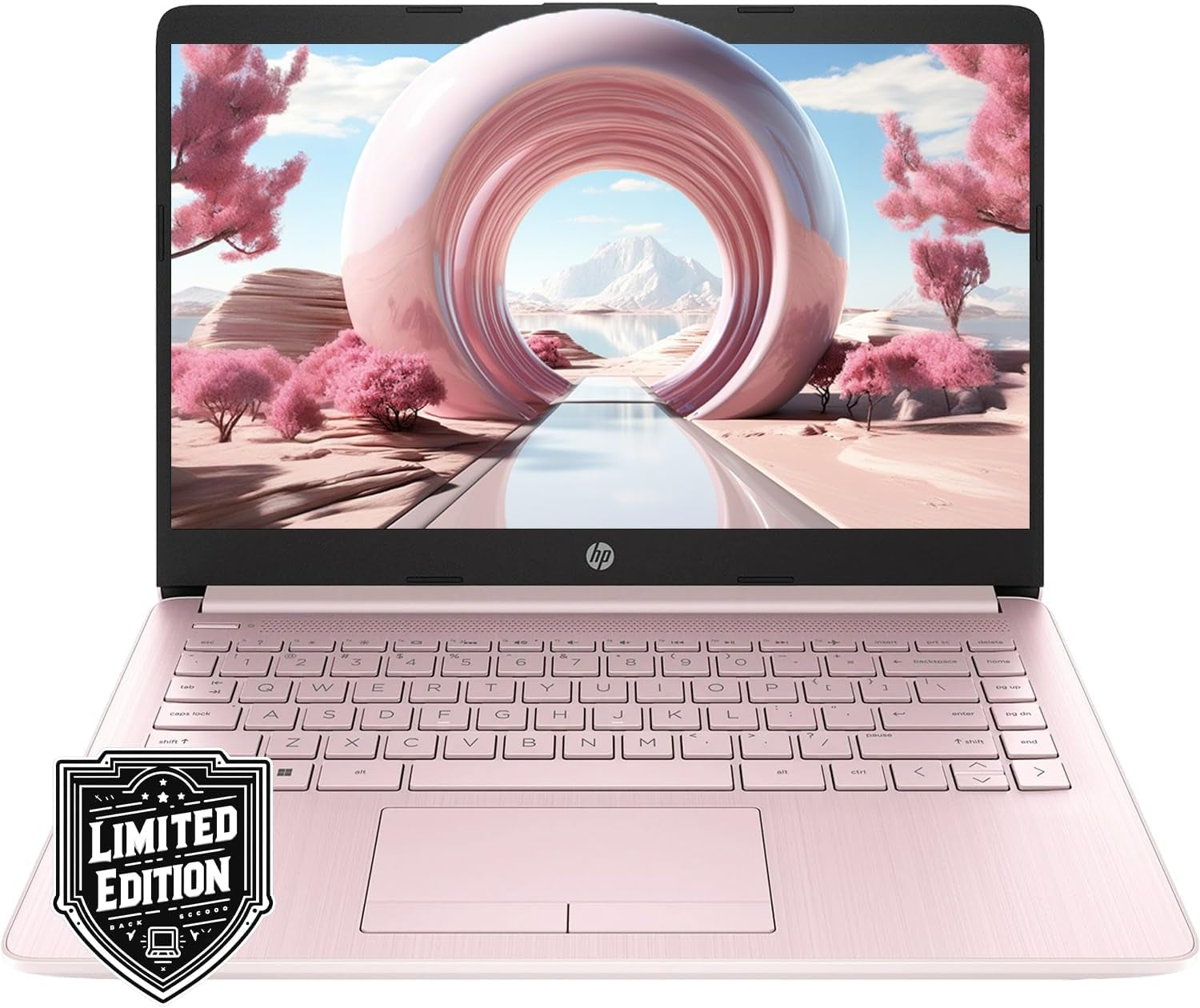 14" HD Laptop | Back to School Limited Edition with 1 Year Microsoft 365 | Intel Quad-Core Processor | Long Battery Life | W/Wowpc Bundle | Windows 11 (Pink, 8GB RAM | 576GB Storage)